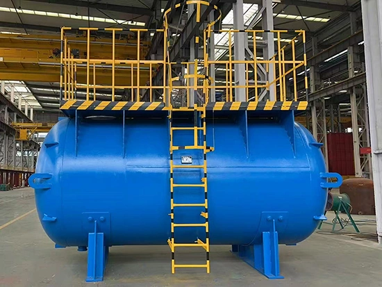 Tangki Penyimpanan Berlapis Kaca Horizontal