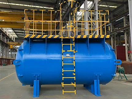 Tangki Penyimpanan Berlapis Kaca Horizontal