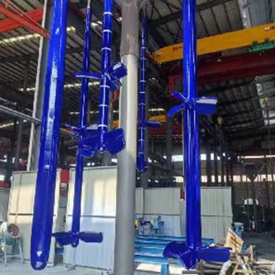 Agitator gabungan impeller–dayung berlapis kaca
