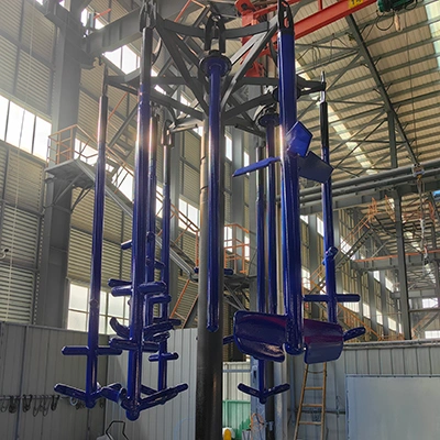 Agitator gabungan impeller–dayung berlapis kaca