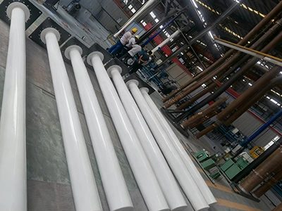 Tabung penukar panas (heat exchanger) berlapis kaca enamel putih