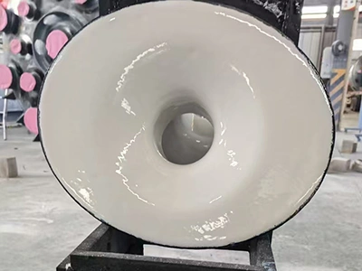 Penutup manway berlapis kaca enamel putih