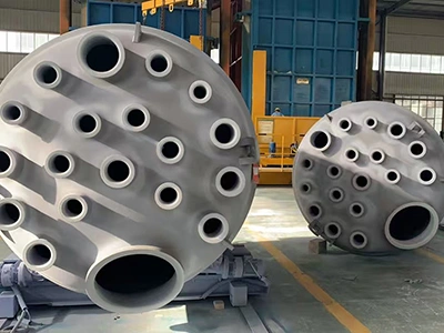 Penutup reaktor nozzle berganda (multi-nozzle) berlapis kaca enamel putih